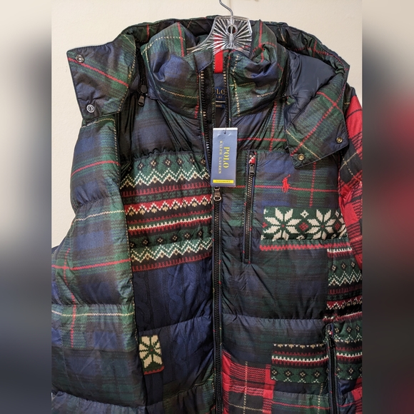 Polo Ralph Lauren Gorham Patchwork Print Down Jacket Men's Size M-XL Puffer NEW - Picture 4 of 5